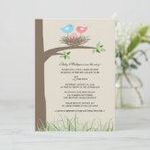 Pink Egg Baby Bird's Nest Baby shower Kaart (Staand voorkant)