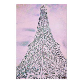 Pink Eiffel Perfect Poster