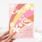 Pink Eight is een Vibe Retro Daisy Rainbow Birthda Kaart