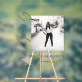 Pink Elegance Afstudeerfeest Acryl Bord (Neutraal)