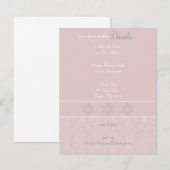 PInk Elegance Bat Mitzvah Uitnodigingen (Voorkant / Achterkant)