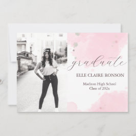 Pink Elegance Uitnodiging voor afstudeerfeest