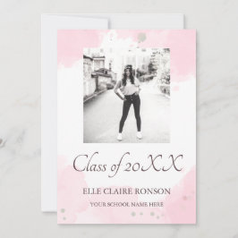 Pink Elegance Uitnodiging voor afstudeerfeest