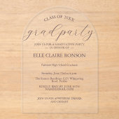 Pink Elegance Uitnodiging voor afstudeerfeest (Voorkant)