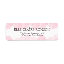 Pink Elegance Uitnodiging voor afstudeerfeest Etiket