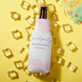 Pink Elegance Uitnodiging voor afstudeerfeest Flesjeskoeler