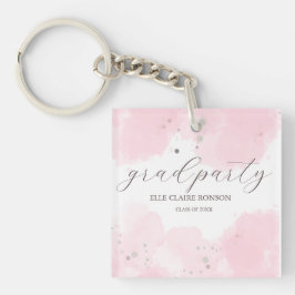 Pink Elegance Uitnodiging voor afstudeerfeest Sleutelhanger