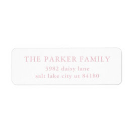 Pink Elegant Baby Birth Announcement Envelope Etiket