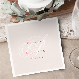 Pink elegant classic calligraphy vintage wedding servet