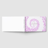 Pink Elegant Damask Wedding Gastenboek (Volledig)