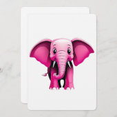Pink Elephant Art Kaart (Voorkant / Achterkant)