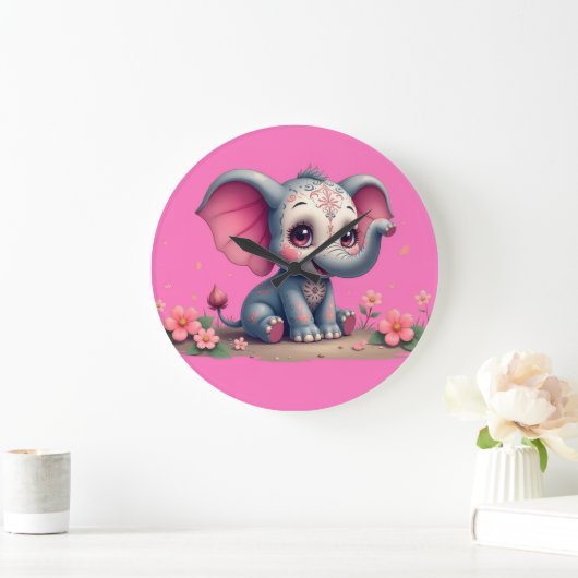 Pink Elephant Clock Grote Klok (Huis)