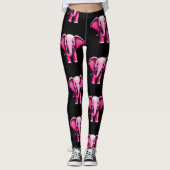 Pink Elephant Designer Leggings (Voorkant)