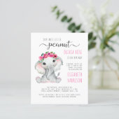 Pink Elephant drive by Baby Girl Shower (Staand voorkant)