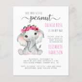 Pink Elephant drive by Baby Girl Shower (Voorkant)