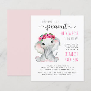 Pink Elephant drive by Baby Girl Shower