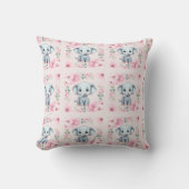 Pink Elephant Throw Pillow Kussen (Voorkant)
