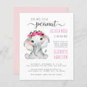 Pink Elephant Virtual Baby Girl Shower (Voorkant / Achterkant)