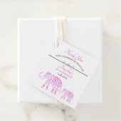 Pink Elephants Annaprashan | Eerste rijst Bedankjes Labels (In situ)