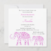 Pink Elephants Annaprashan | Eerste rijst Kaart (Voorkant)