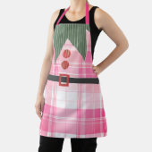 Pink Elf Plaid Christmas Schort (Insitu)