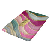 Pink Emerald Gold Glamorous Glitter Marble Badmat (Gekanteld)