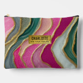 Pink Emerald Gold Glamorous Glitter Marble Etui (Voorkant)