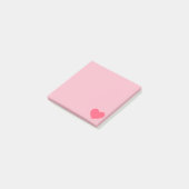 Pink Emoji Heart Post-it® Notes (Schuin)