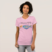 PINK EN ANDERE KLEUREN ZOWEL AAN DE ZIJDE AFGEDRUK T-SHIRT (Voorkant volledig)