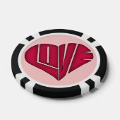 Pink en Black LOVE Personal Couple Poker Chip (Enkel)