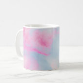 PINK EN BLAUWE MARBLED ACHTERGROND KOFFIEMOK (Voorkant links)
