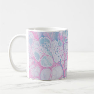 PINK EN BLAUWGROEN ABSTRACTE BEKIJKING KOFFIEMOK
