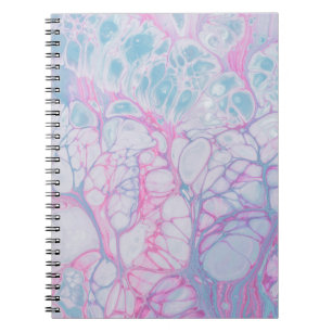 PINK EN BLAUWGROEN ABSTRACTE BEKIJKING NOTITIEBOEK