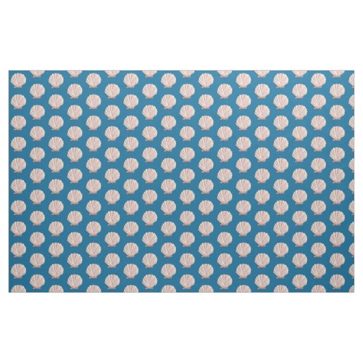 Pink- en Blue Scallop Shell Pattern Stof (Fat Quarter)