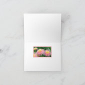 PINK EN GEEL DAHLIAS/ "HOE BEN JE?" NOTECARD KAART (Binnen)