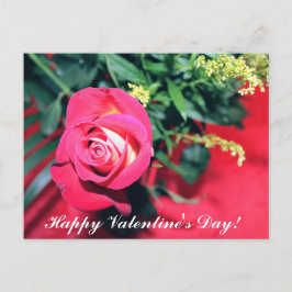 PINK EN GEEL ROSE VALENTIJNSDAG BRIEFKAART