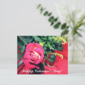 PINK EN GEEL ROSE VALENTIJNSDAG BRIEFKAART (Staand voorkant)