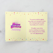 PINK en GOLD Happy Birthday | Bewerkbaar Kaart (Binnen)