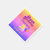 PINK en GOLD Happy Birthday | Bewerkbaar Servet (Hoek)