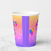 PINK en GOLD Happy Birthday Papieren Bekers (Rechts)