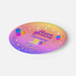 PINK en GOLD Happy Birthday Papieren Bordje