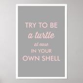 PINK EN GRAY ZIJN GEMAKKELIJK EEN TURTLE IN UW EIG POSTER (Voorkant)