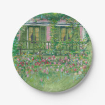 Pink en groen gekleurd Monet