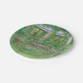 Pink en groen gekleurd Monet Papieren Bordje (Gekanteld)