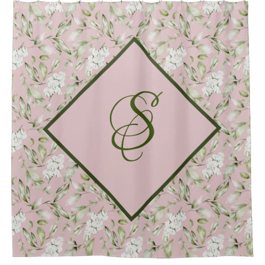 PINK EN GROENE AANGEPAST DOUCHEGORDIJN (Voorkant)