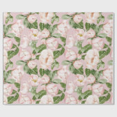 PINK EN GROENE VLOERGARDEN CADEAUPAPIER (Vlak)