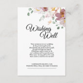 Pink en Mauve  Floral Wedding Goed Informatiekaartje (Voorkant)