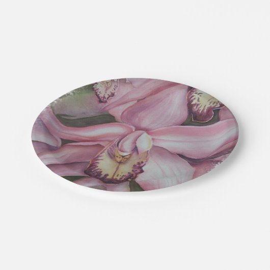 PINK EN PAARS EXOTISCH ORCHID PAPIER BORD (Gekanteld)