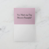 Pink en Paarse Daisies Waterverf Floral Bedankkaart (Binnen)