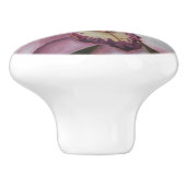 PINK EN PAARSE EXOTISCHE ORCHID-KNOB KERAMISCHE KNOP (Zijkant)